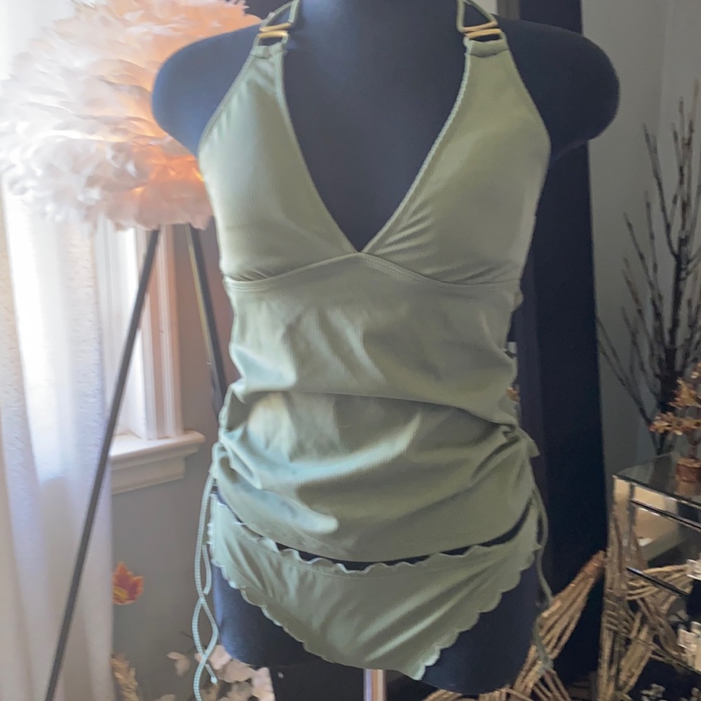 Olive green tankini